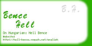 bence hell business card